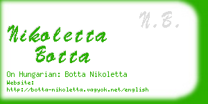 nikoletta botta business card